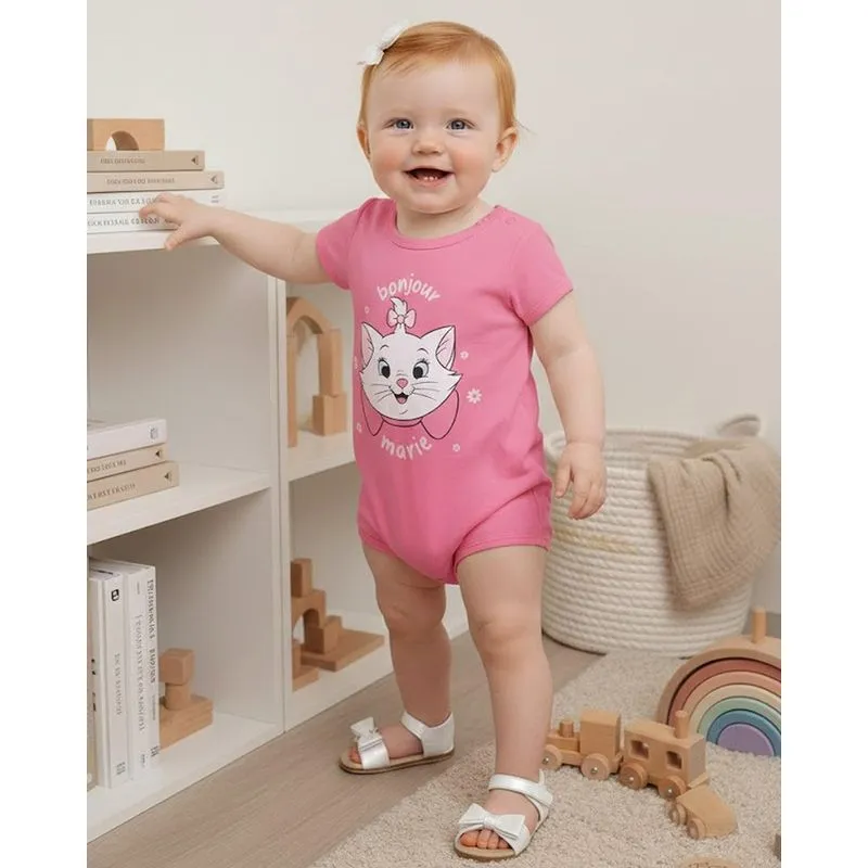 Macaquinho Bebê Algodão Disney Estampa Marie Rosa M