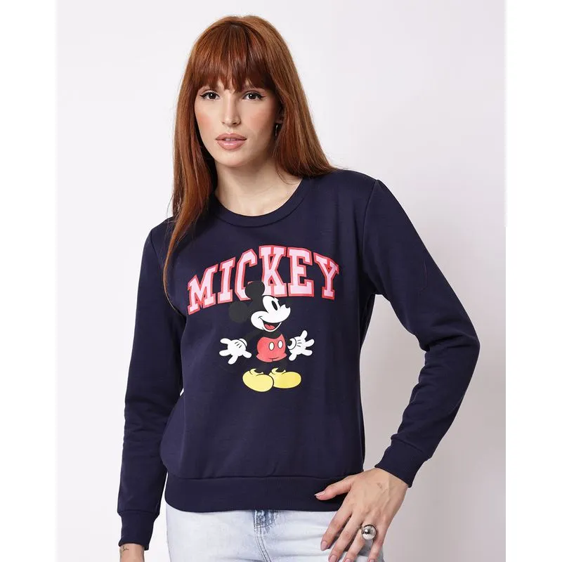 Blusão Moletom Feminino Disney Mickey Marinho G