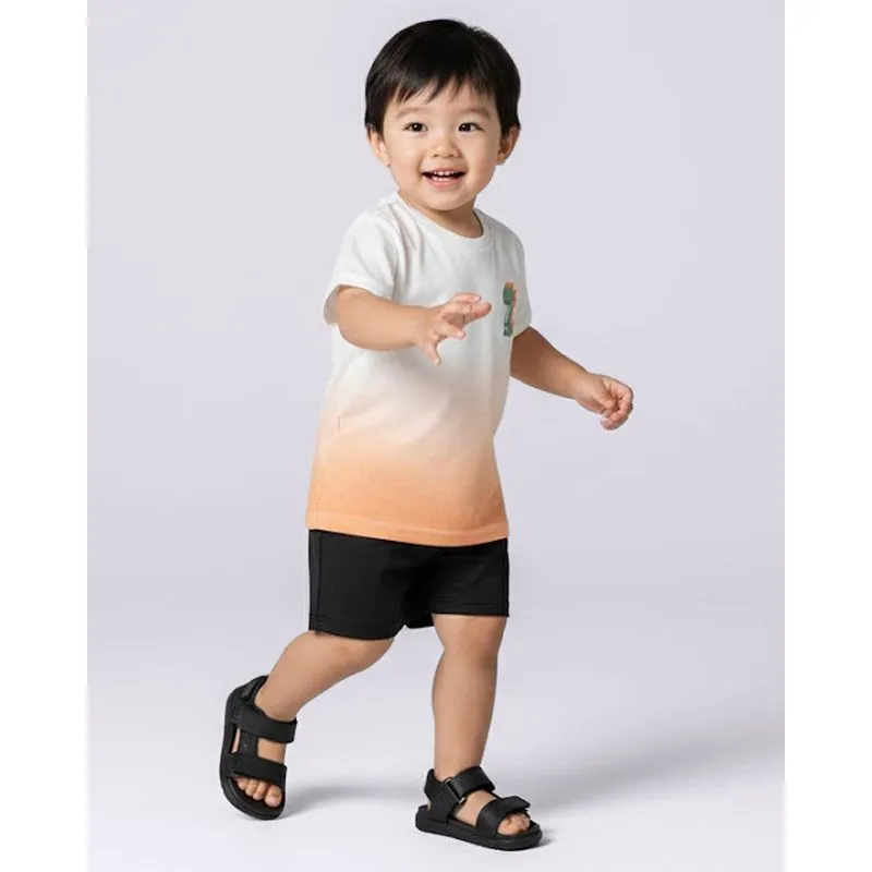 Camiseta Bebê Algodão com Estampa Dinossauro Manga Curta Off White 1