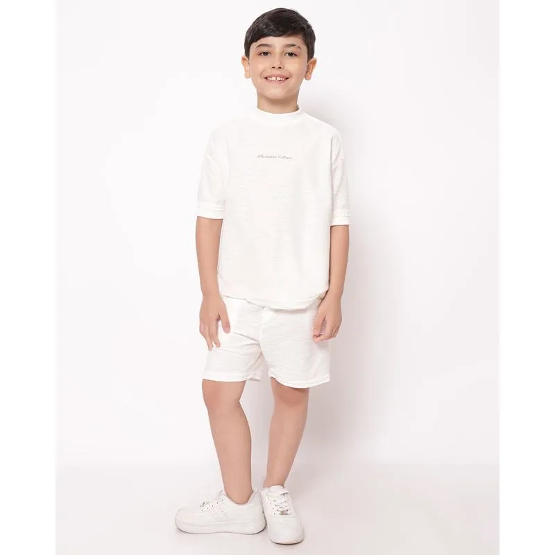 Bermuda Infantil Moletinho Texturizado com Bolsos Off White 8