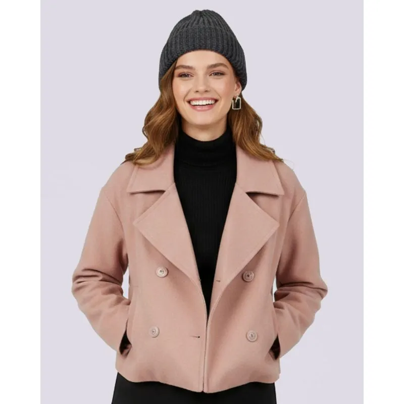 Casaco Feminino Trench Coat com Botões e Bolsos Bege P