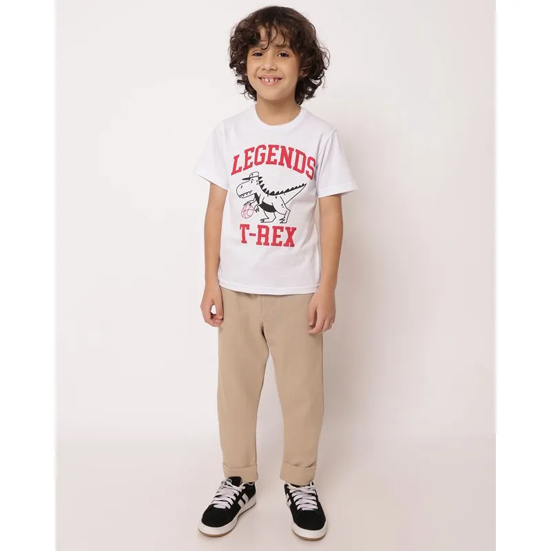 Calça Infantil Moletinho Texturizado com Bolsos Bege 8