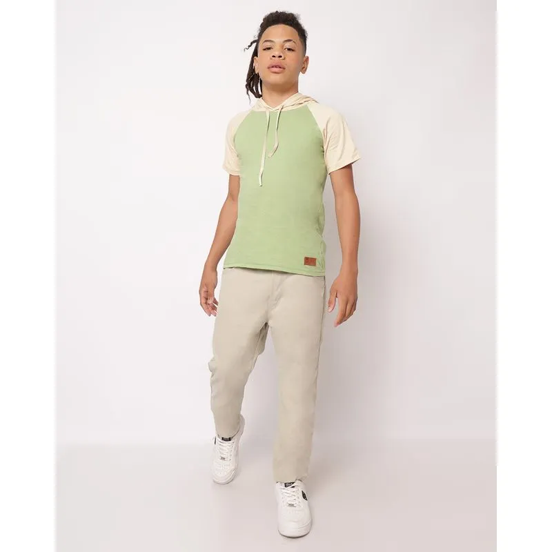 Calça Sarja Juvenil Reta com Bolsos Bege 10