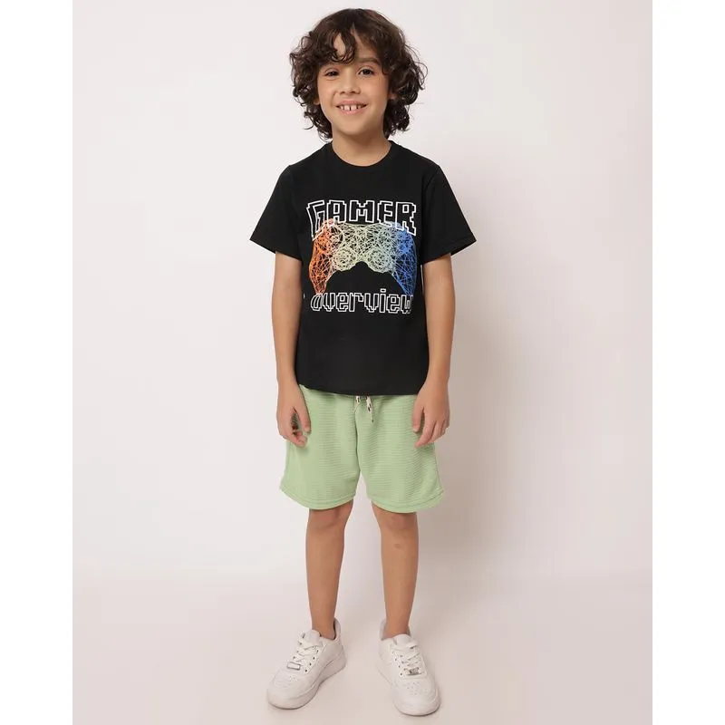 Bermuda Infantil Moletinho Texturizado Verde 4