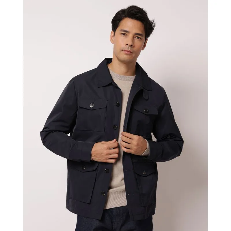 Casaco Masculino Parka com Bolsos Marinho G