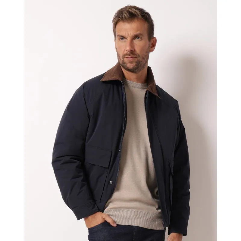 Casaco Masculino Reto com Bolsos Marinho GG