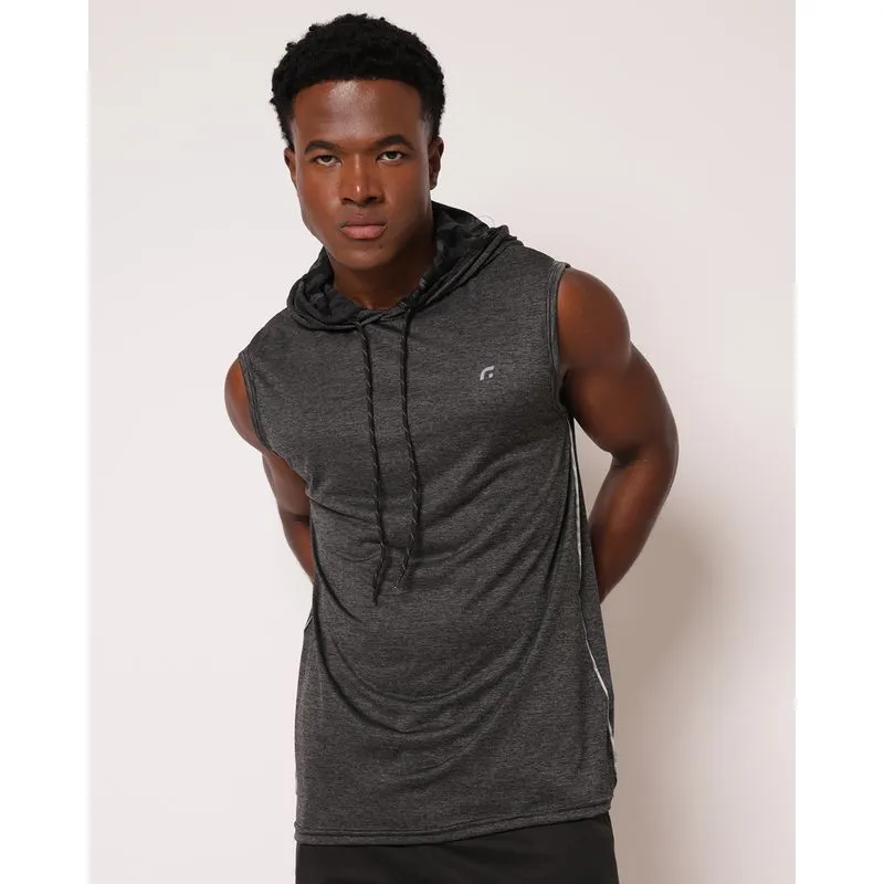Regata Esportiva Masculina com Capuz Refletiva Cinza M