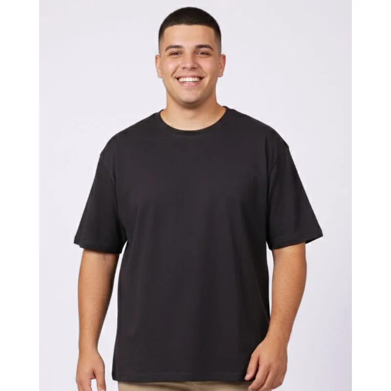 Camiseta Plus Size Masculina Lisa Cinza G2