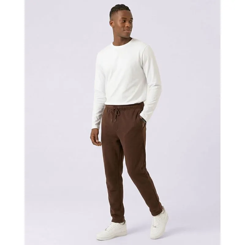 Calça Moletom Masculina Reta com Bolsos Marrom GG