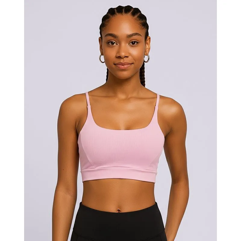 Top Fitness Feminino Fitter com Bojo Removível Rosa M