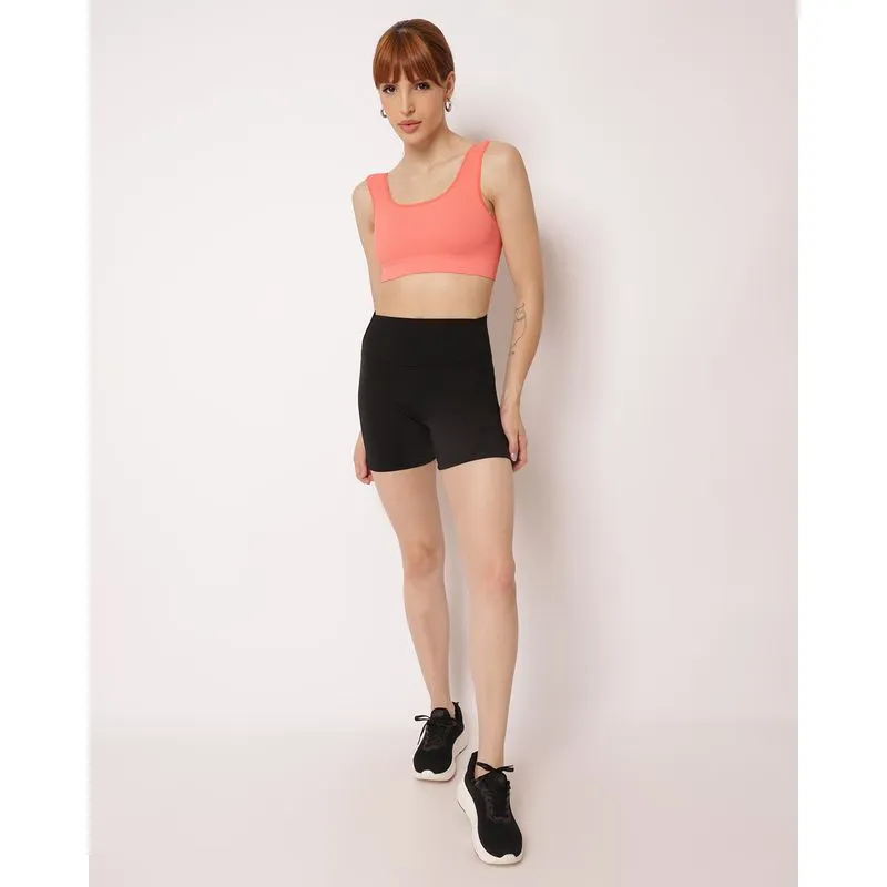 Short Fitness Feminino Fitter Suplex com Recortes Preto P