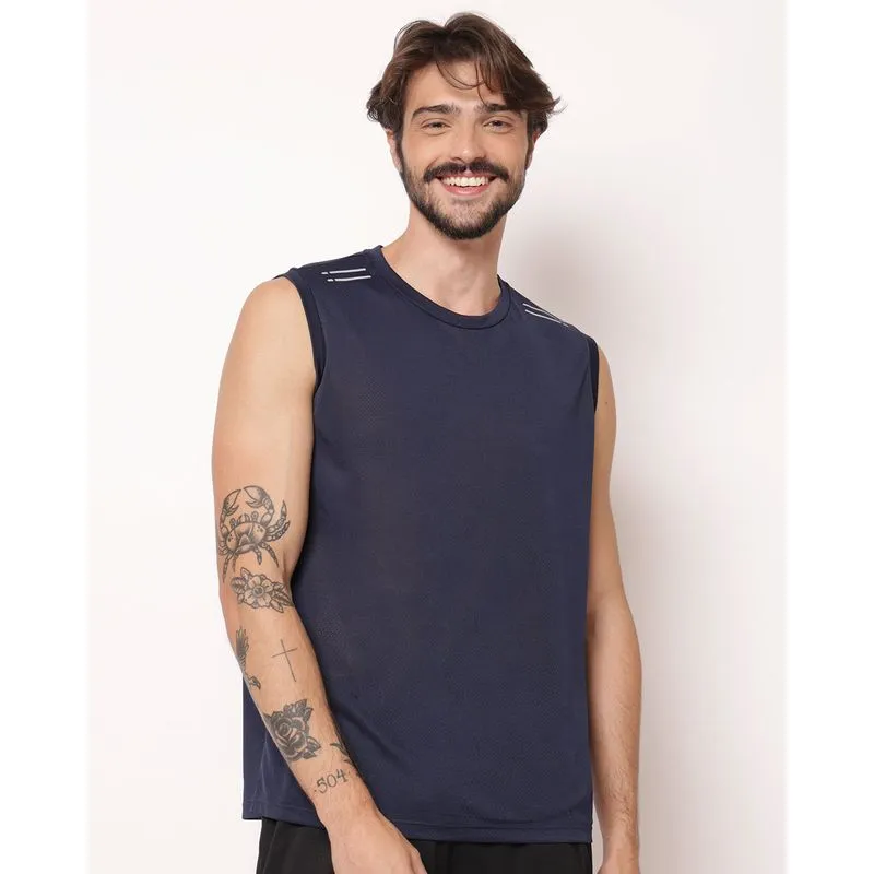 Regata Masculina Dry Fit Detalhe Refletivo Marinho P