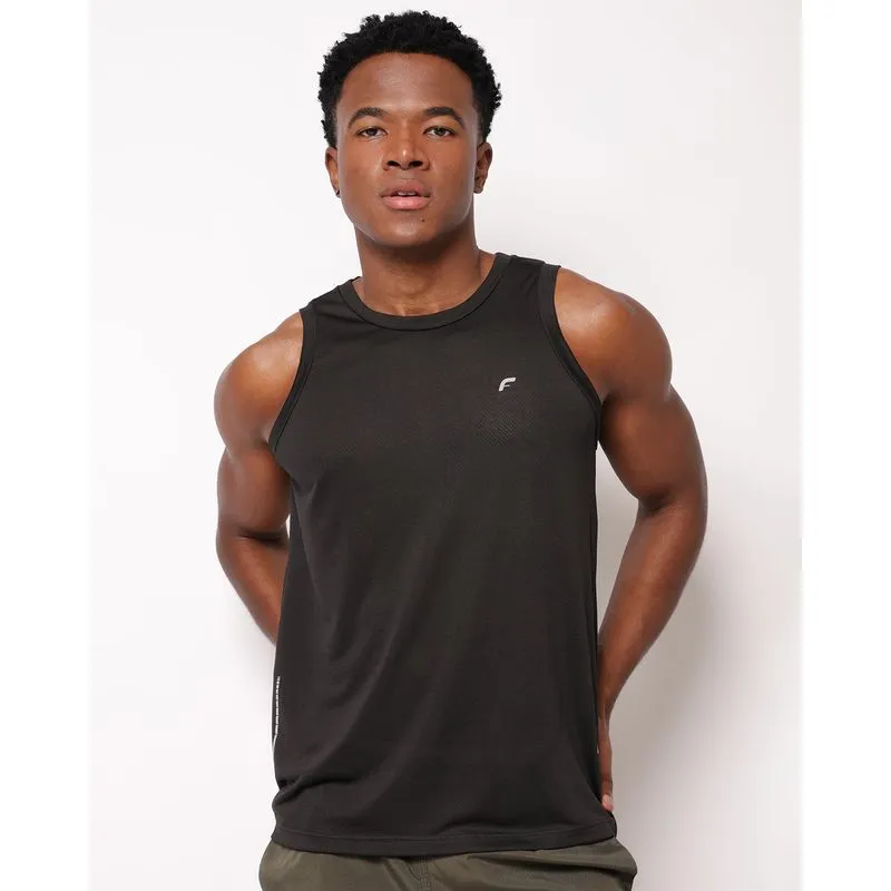 Regata Esportiva Masculina Dry Fit Furadinha Preta GG
