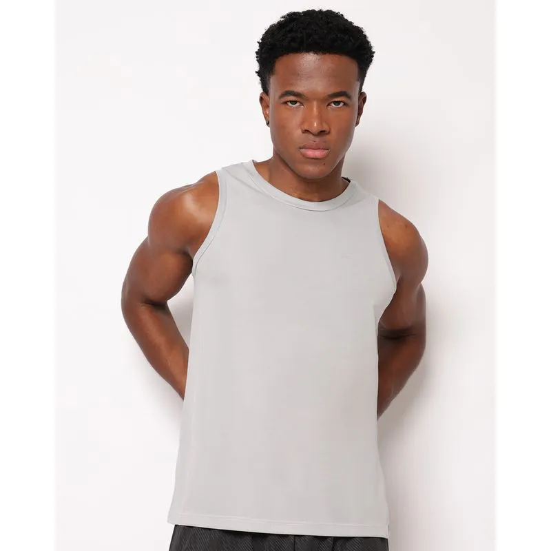Regata Esportiva Masculina Dry Fit com Recortes Cinza P
