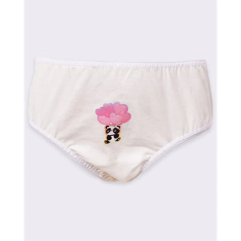Calcinha Juvenil Avulsa Tam 12 com Estampas Sortidas Off White 12