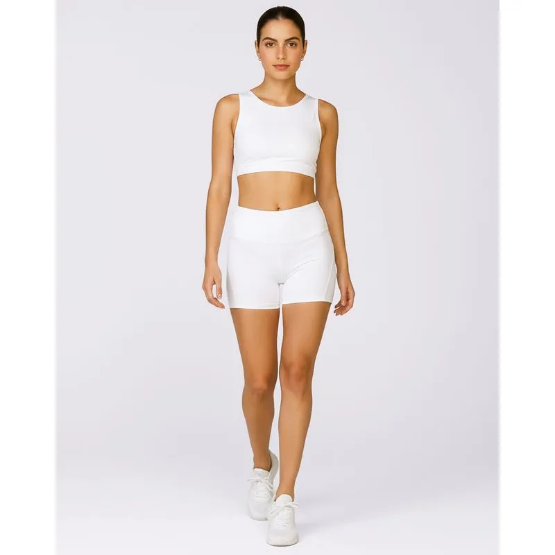 Short Fitness Feminino Fitter Suplex Branco M