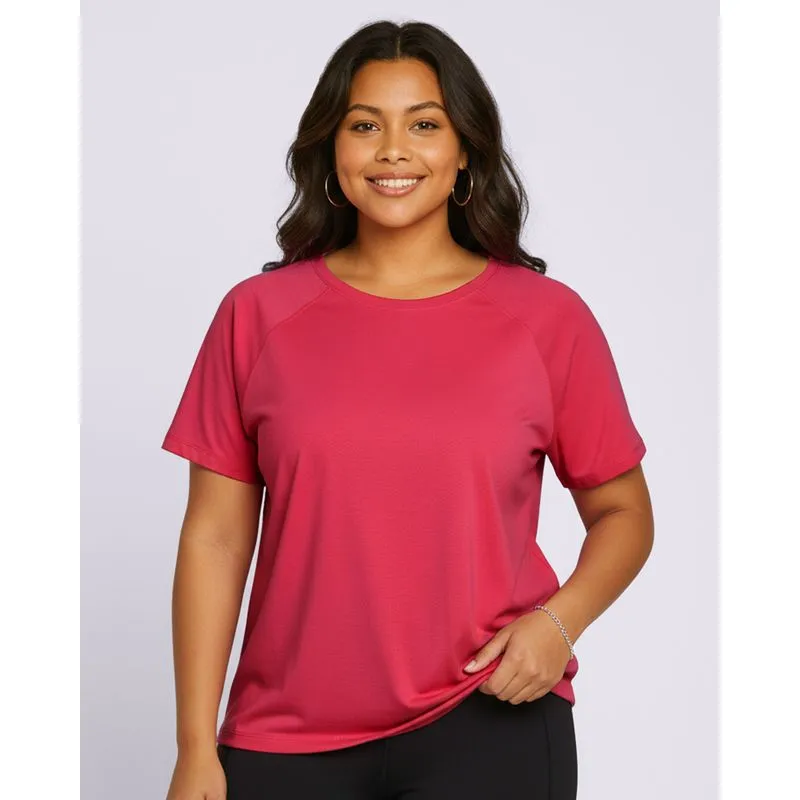 Blusa Plus Size Feminina Fitness Fitter Proteção UV50+Rosa G2