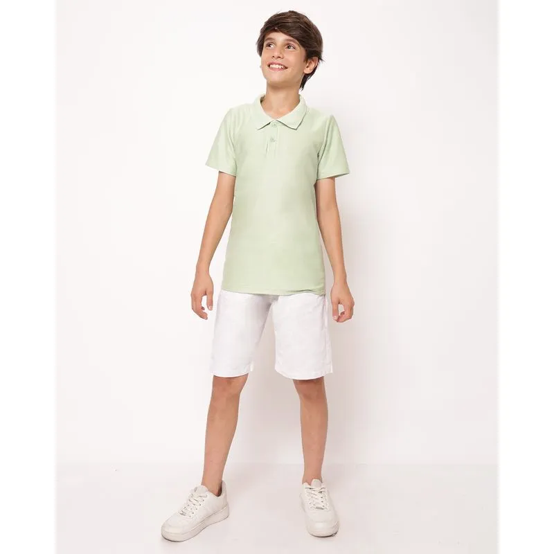 Bermuda Sarja Juvenil Estampada Off White 16