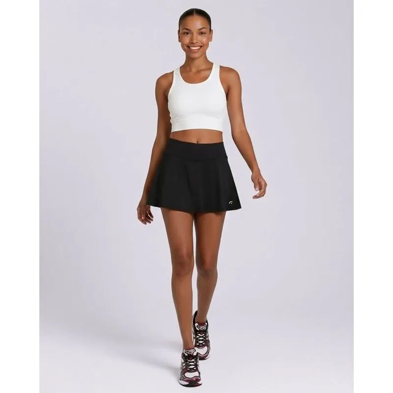 Short Saia Fitness Feminino Fitter Poliamida Preto GG