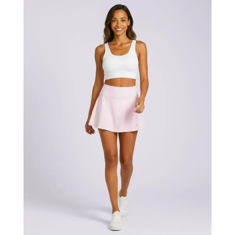 Short Saia Fitness Feminino Fitter Poliamida Rosa XG