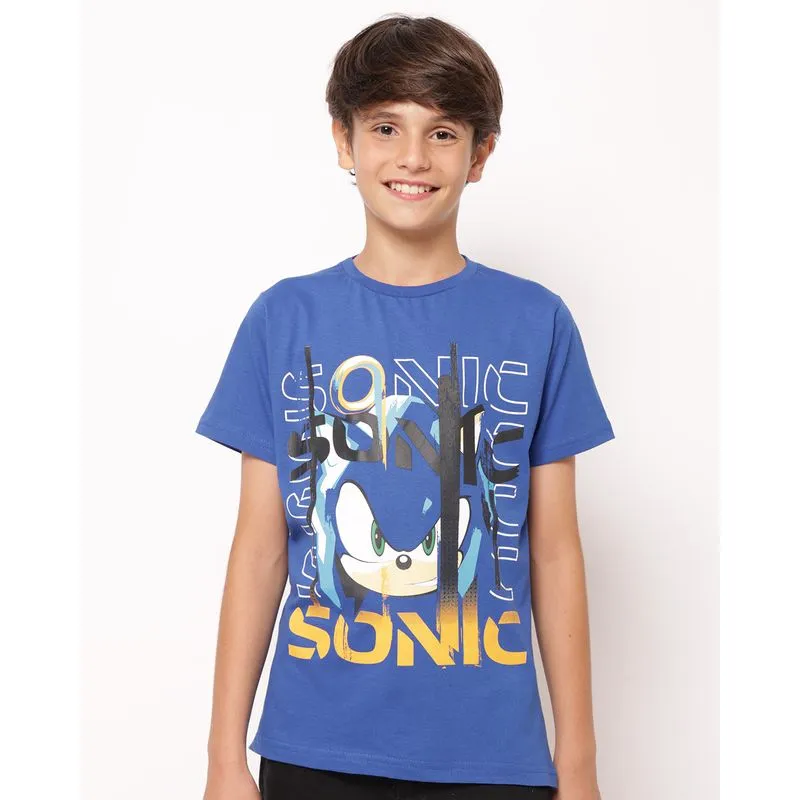COMERCIAL - INATIVAR (EMAIL 08/07/26) Camiseta Juvenil Algodão Sonic Manga Curta Azul 12