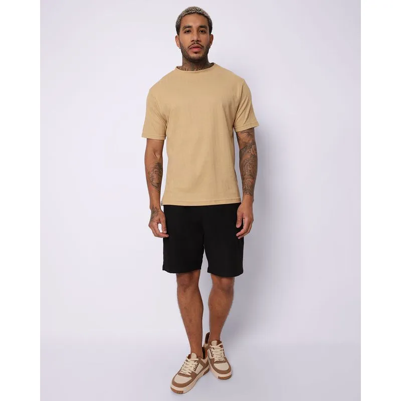 Bermuda Masculina Led Texturizada com Cós Elástico Preta GG