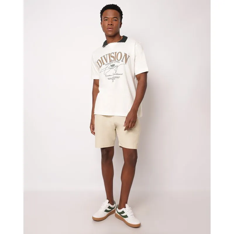 Bermuda Masculina Reta Soft Texturizada com Cordão Bege M