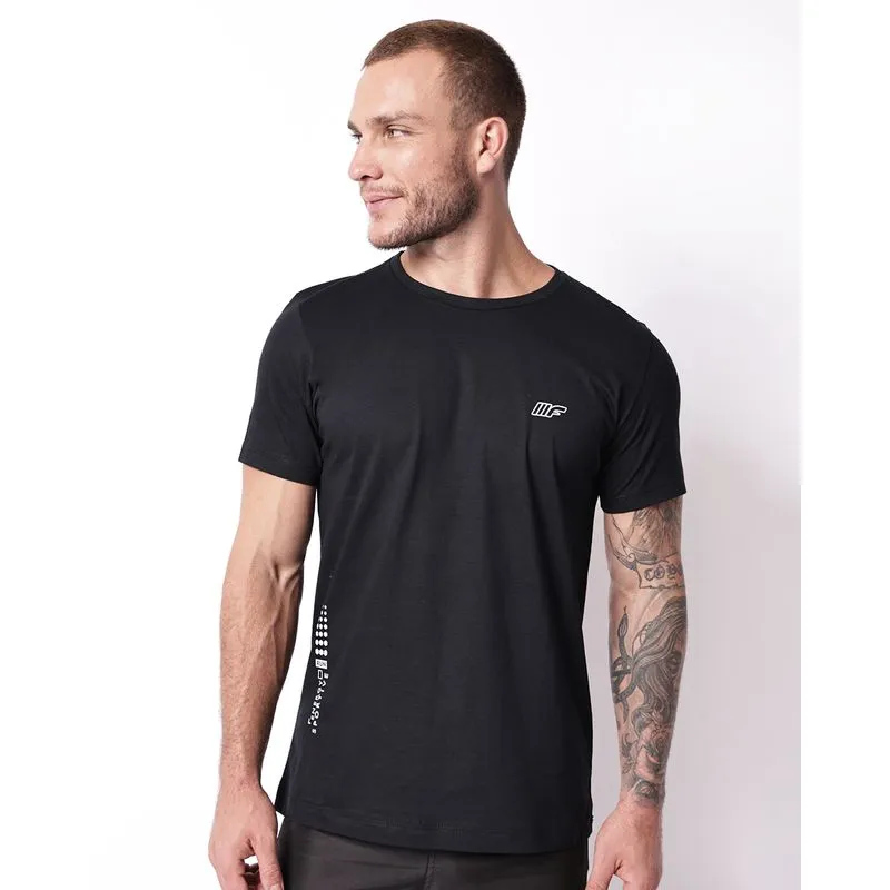 Camiseta Esportiva Masculina Algodão Preto G