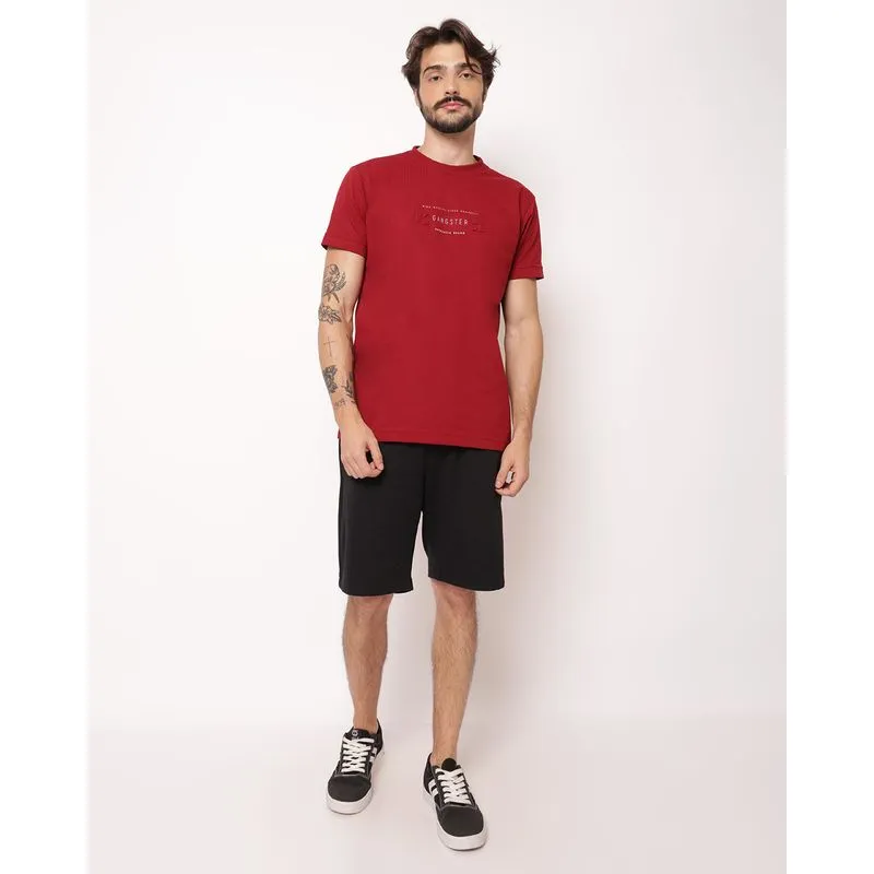 Bermuda Masculina Texturizada com Bolsos Preta PP