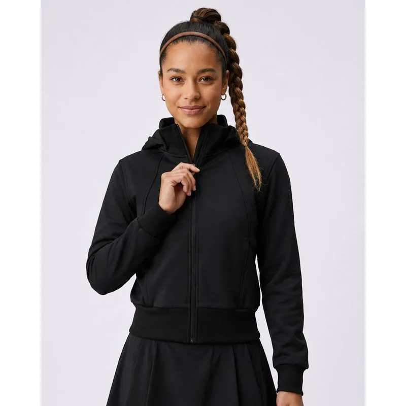 Jaqueta Helanca Feminino Fitter com Capuz Preta P
