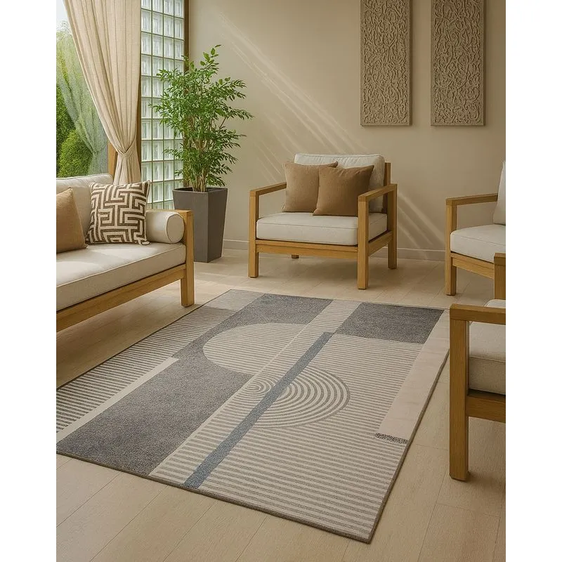 Tapete Crystal Velvet Camesa 140cm x 200cm Estampado Cinza UN