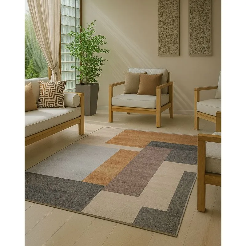 Tapete Crystal Velvet Camesa 140cm x 200cm Estampado Cinza UN