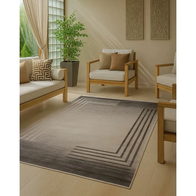Tapete Crystal Velvet Camesa 140cm x 200cm Estampado Preto UN