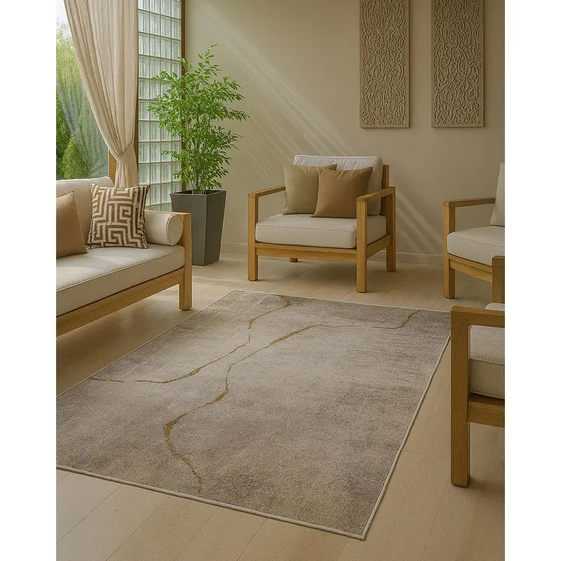 Tapete Crystal Velvet Camesa 140cm x 200cm Estampado Cinza UN