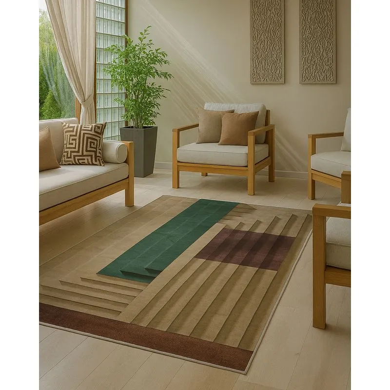 Tapete Crystal Velvet Camesa 140cm x 200cm Estampado Verde UN