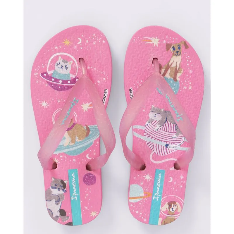 Chinelo Ipanema Infantil Estampado Rosa 27/28