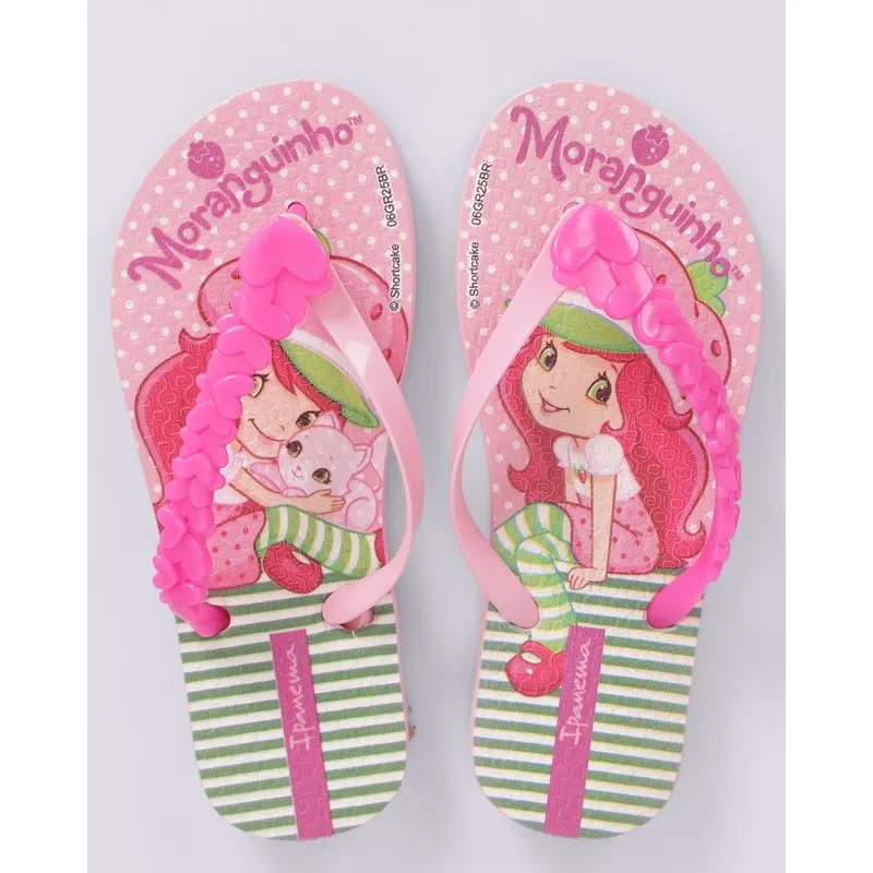 Chinelo Ipanema Infantil Moranguinho Rosa 27/28