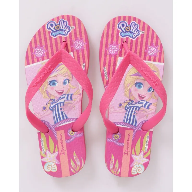 Chinelo Ipanema Infantil Polly Pocket Rosa 33/34