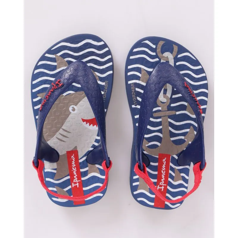 Chinelo Bebê Ipanema Estampa Tubarão Marinho 17/18