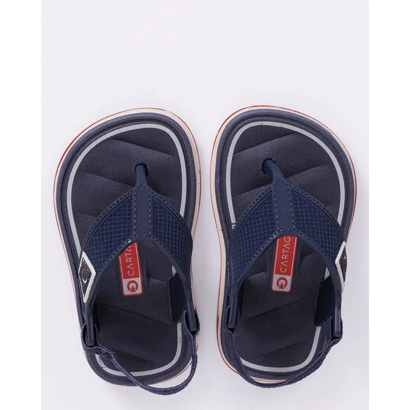 Chinelo Bebê Cartago com Elástico Azul 22
