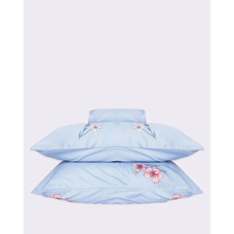 Jogo de Cama Casal 3 Peças Arte & Cazza Azul UN