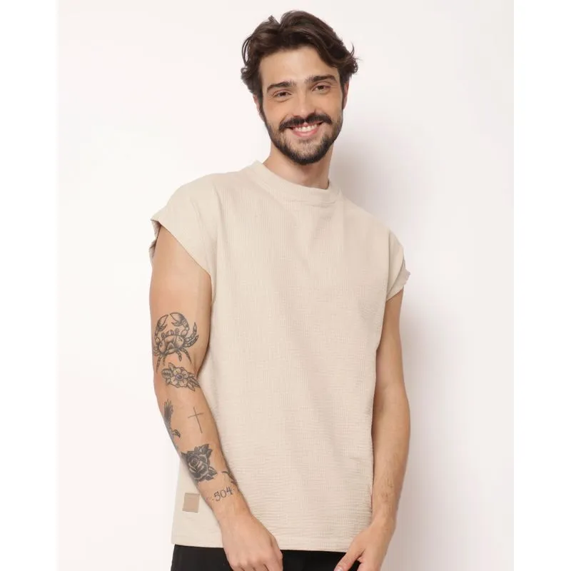 Regata Masculina Texturizada Off White G