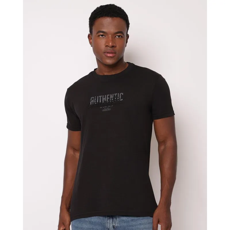 Camiseta Masculina Gangster Algodão Estampa Preta PP