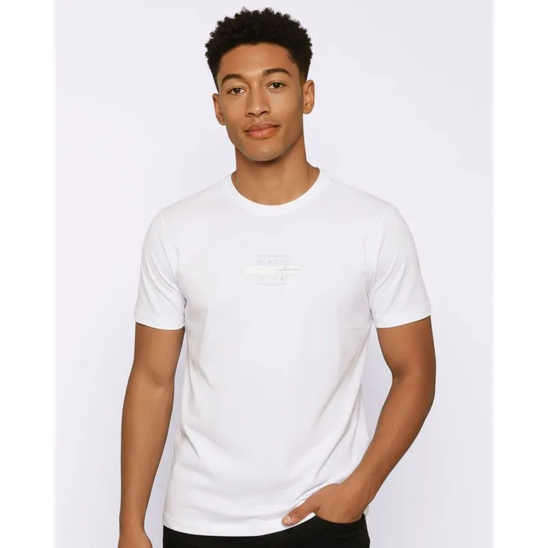 Camiseta Masculina Gangster Texturizada Branca P