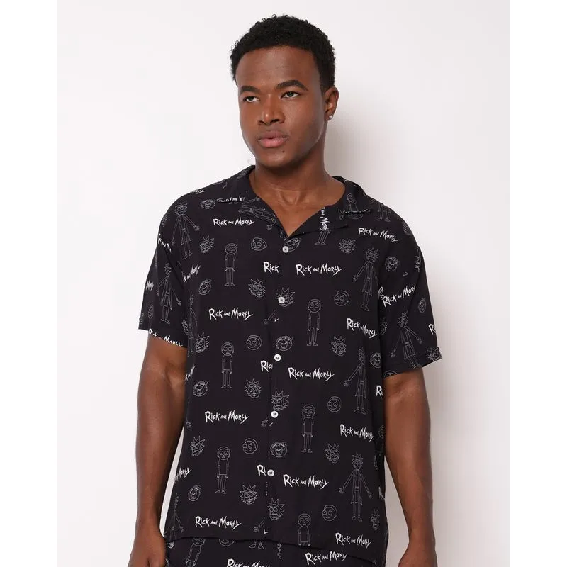 Camisa Masculina Warner Estampada Rick & Morty Preta G