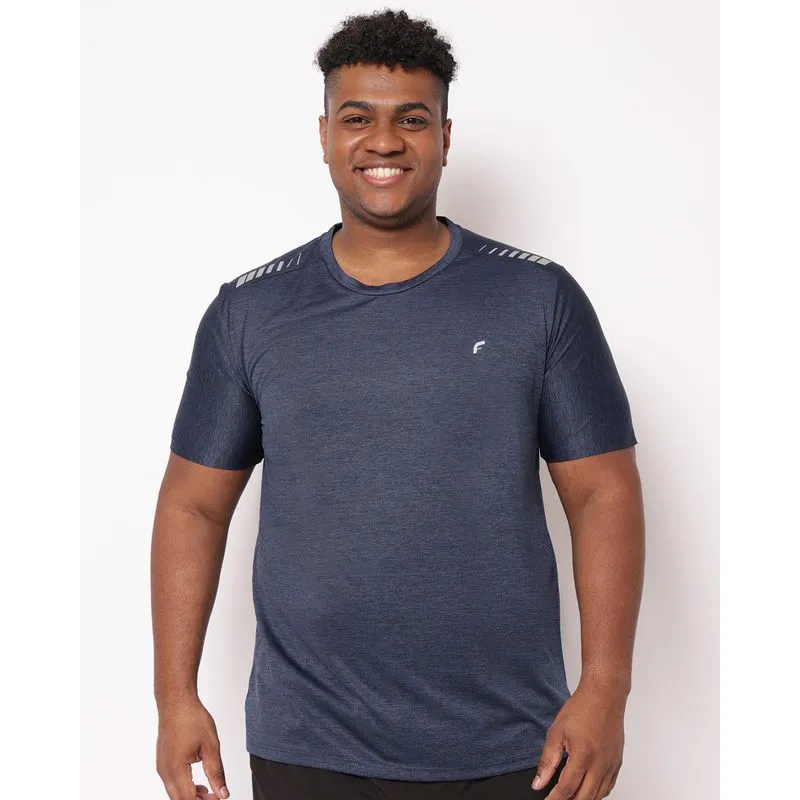 Camiseta Plus Size Masculina Dry Fit Fitter Marinho G2