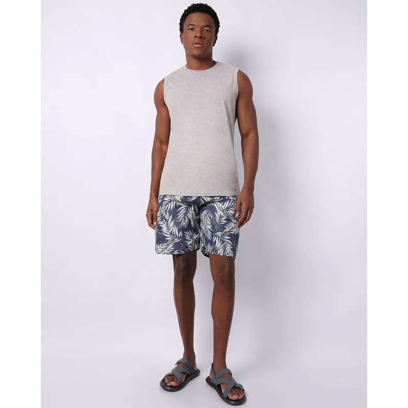 Bermuda Surf Masculina Reta Estampada Marinho M