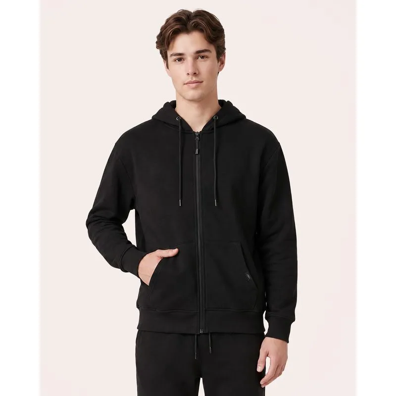 Jaqueta Moletom Esportiva Masculina Fitter com Capuz Preto M