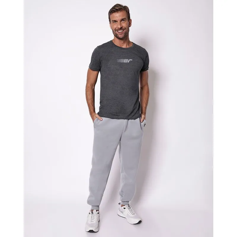Calça Moletom Esportiva Masculina Fitter Jogger Cinza PP