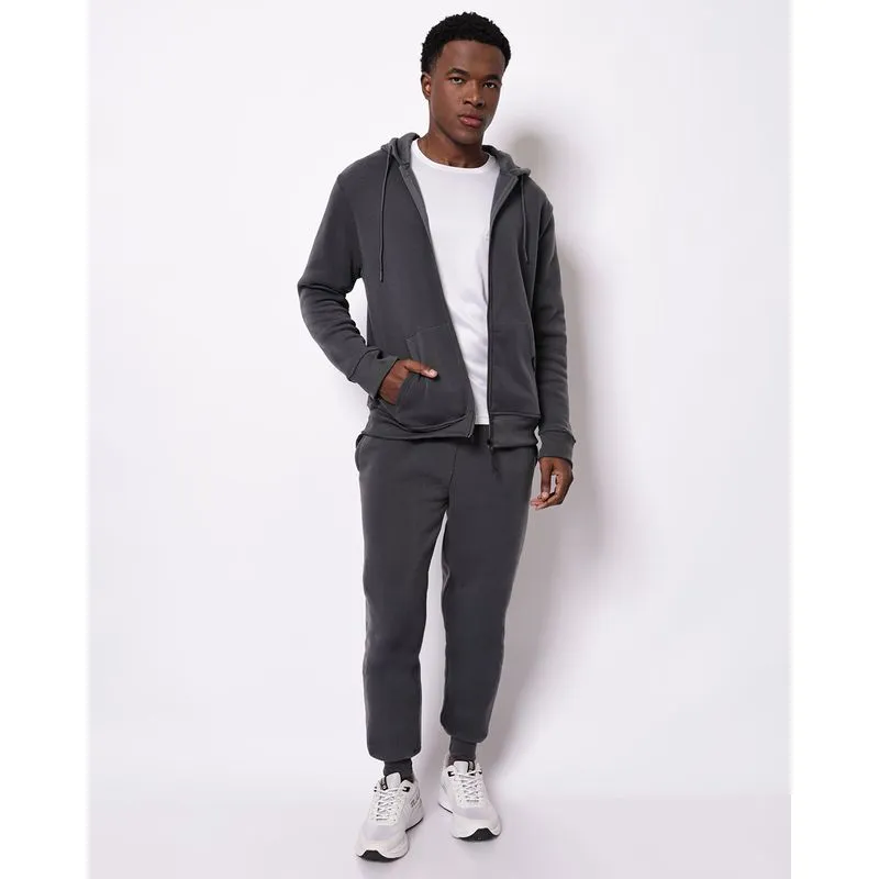 Calça Esportiva Moletom Masculina Fitter Jogger com Bolsos Cinza G